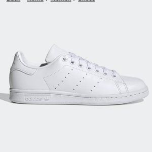 Adidas Stan Smith Shoes Sneakers- Size 8- White/White- Cloud White / Core Black